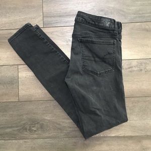 American Eagle Black Faded Skinny Jeggings